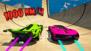 СПУСК БЕЗ ТОРМОЗОВ НА ЧИТЕРСКОЙ ТАЧКЕ ПО МЕГА ТРАМПЛИНУ в ГТА 5 ОНЛАЙН (GTA 5 ONLINE)